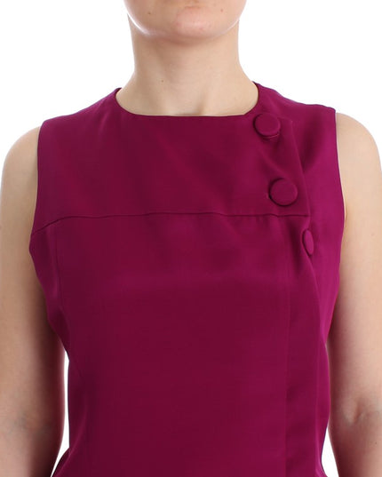 Barbara Casasola Purple Silk Sleeveless Blouse Top