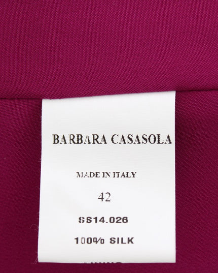 Barbara Casasola Purple Silk Sleeveless Blouse Top