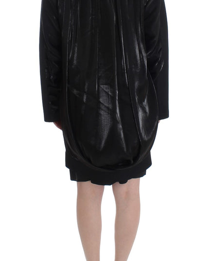 KAALE SUKTAE Black Coat Trench Long Draped Jacket Blazer