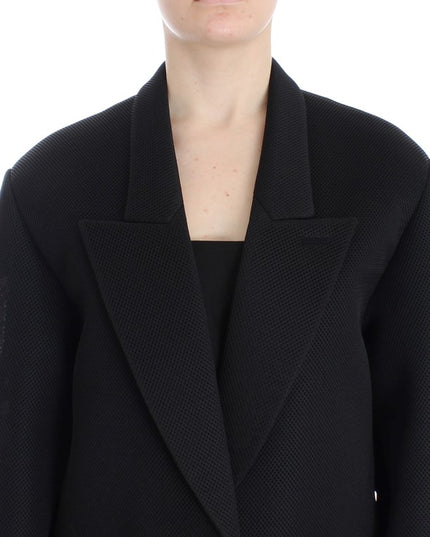KAALE SUKTAE Black Coat Trench Long Draped Jacket Blazer