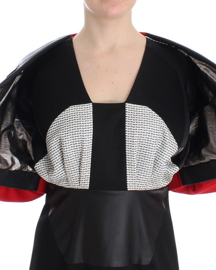 KAALE SUKTAE Black Short Croped Coat Bomber Jacket