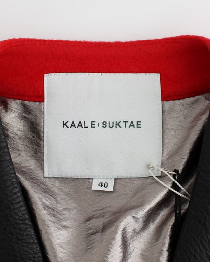 KAALE SUKTAE Black Short Croped Coat Bomber Jacket