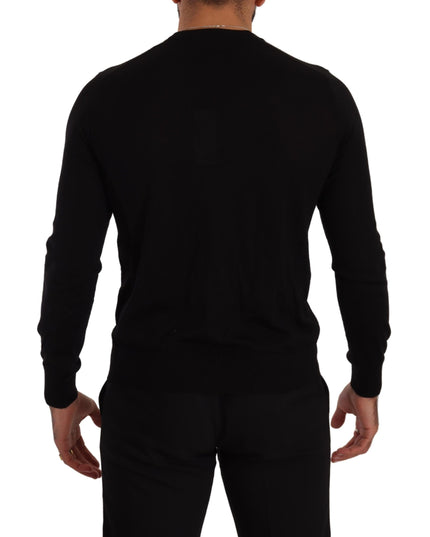 Dolce & Gabbana Black Cashmere Button Down Cardigan Sweater