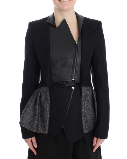 KAALE SUKTAE Black Short Blazer Coat Biker Jacket