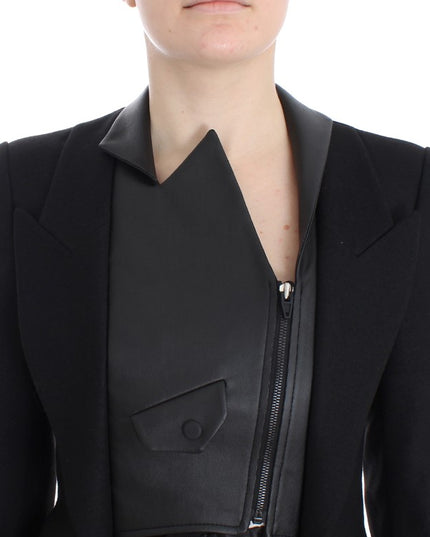 KAALE SUKTAE Black Short Blazer Coat Biker Jacket