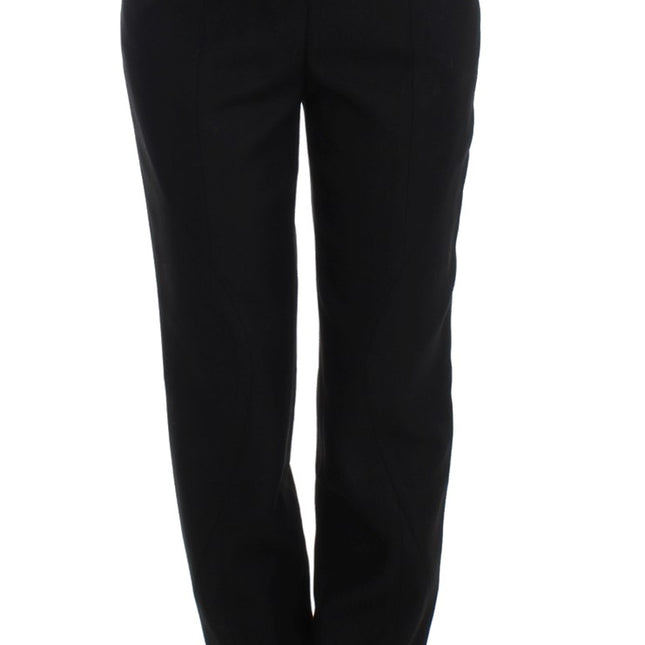 KAALE SUKTAE Black High Waist Straight Slim Dress Pants