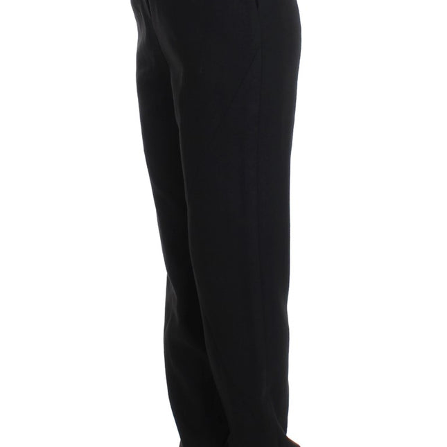 KAALE SUKTAE Black High Waist Straight Slim Dress Pants