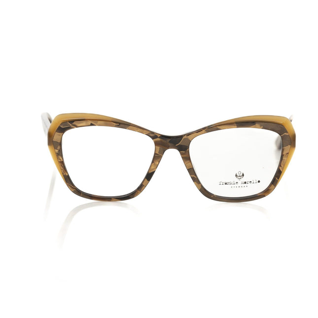 Frankie Morello Beige Acetate Women Eyeglass Frame