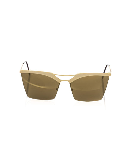Frankie Morello Gold Metallic Fibre Women Sunglass