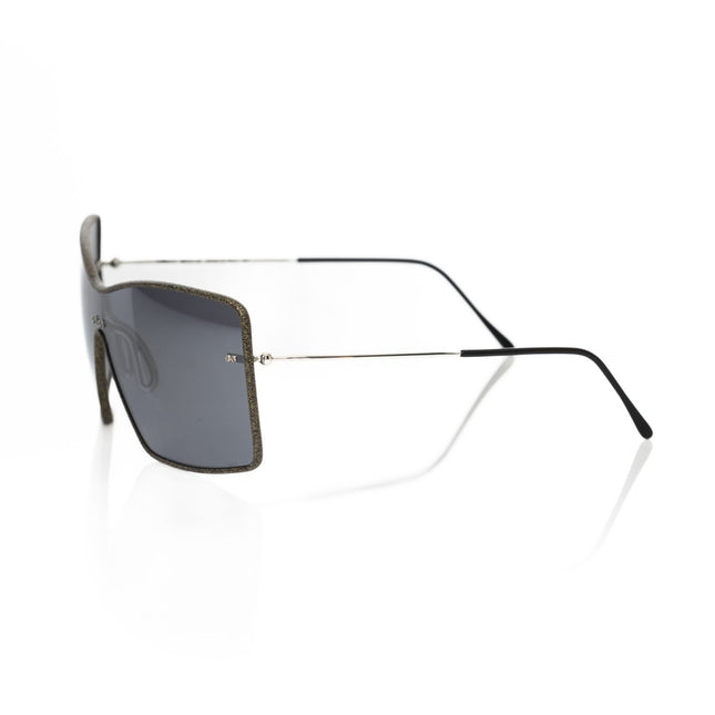 Frankie Morello Black Metallic Women Sunglass