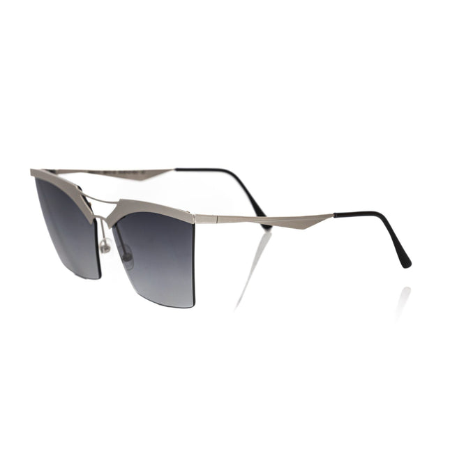 Frankie Morello Silver Metallic Fiber Women Sunglass