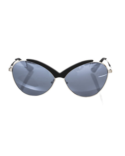 Frankie Morello Black Metallic Women Sunglasses