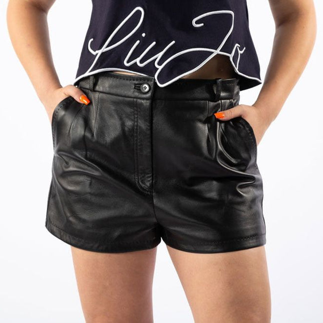 Dolce & Gabbana Black Lambskin Women Short