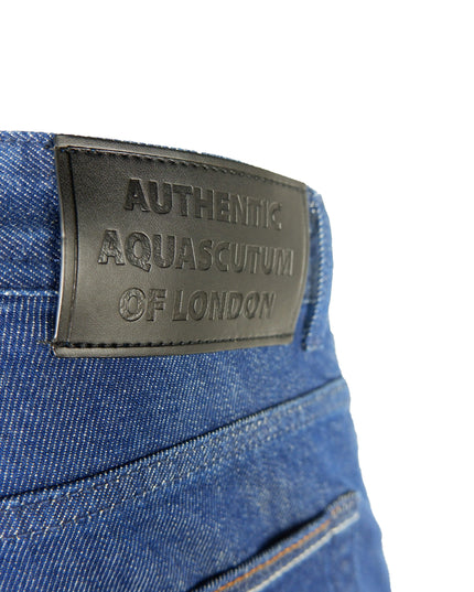 Aquascutum Blue Cotton Men Jeans