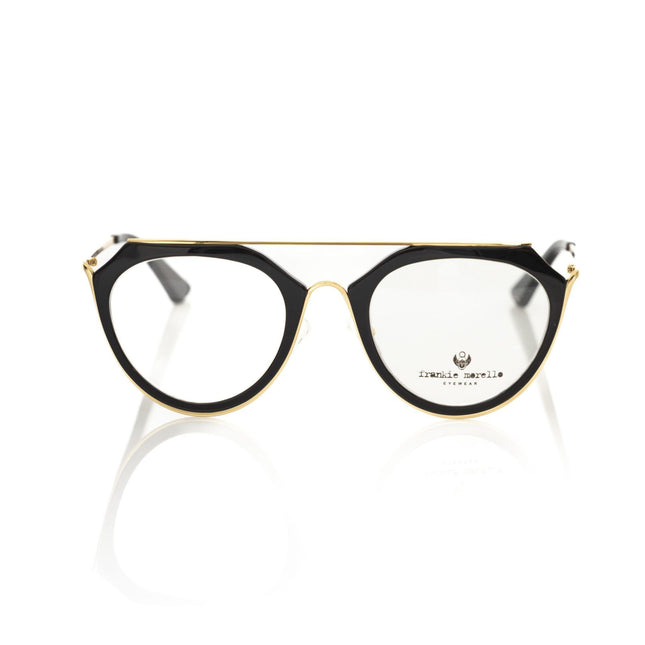 Frankie Morello Aviator-Style Chic Eyeglasses with Gold Accents