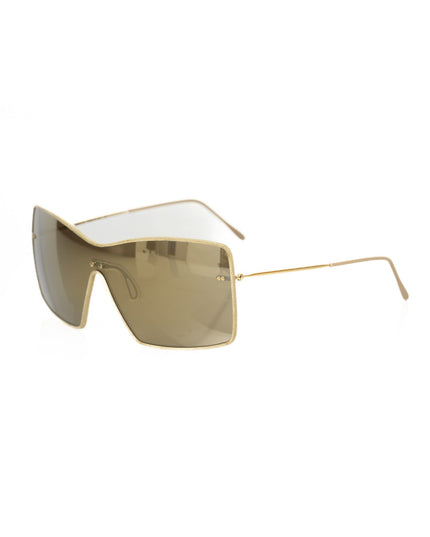Frankie Morello Gold Metallic Fiber Women Sunglasses