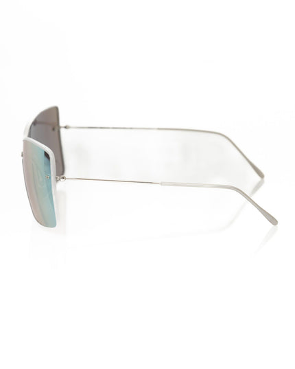 Frankie Morello Silver Metallic Fiber Women Sunglasses