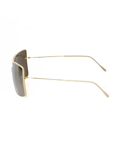 Frankie Morello Gold Metallic Fiber Women Sunglasses
