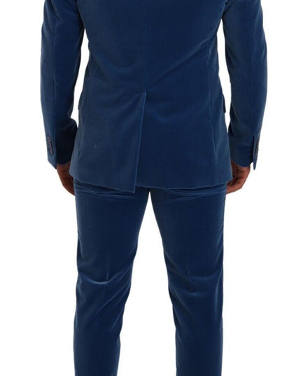 Dolce & Gabbana Blue SICILIA Velvet Slim Fit 2 Piece Suit