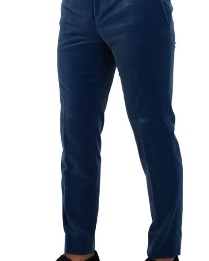 Dolce & Gabbana Blue SICILIA Velvet Slim Fit 2 Piece Suit