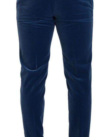 Dolce & Gabbana Blue SICILIA Velvet Slim Fit 2 Piece Suit