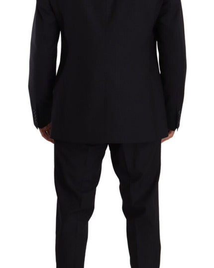 Dolce & Gabbana Blue GOLD Wool Single Breasted 2 Piece Suit