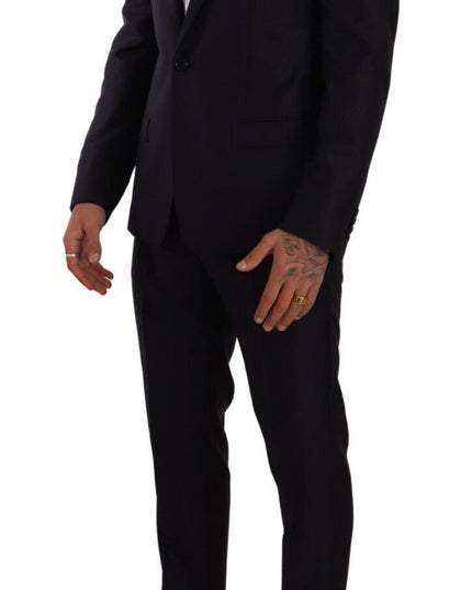 Dolce & Gabbana Blue MARTINI Slim fit 2 Piece Coat Suit