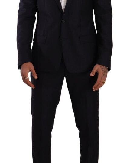 Dolce & Gabbana Blue MARTINI Slim fit 2 Piece Coat Suit