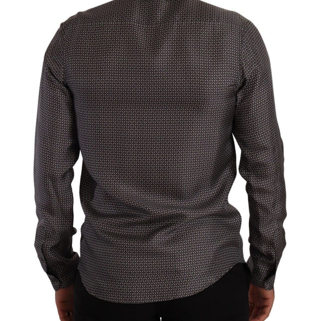 Dolce & Gabbana Gray Fantasy Pattern Pajama Top Mens Shirt
