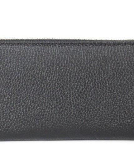 Michael Kors Jet Set Travel Large Black Pebble Leather Continental Wrist Wallet