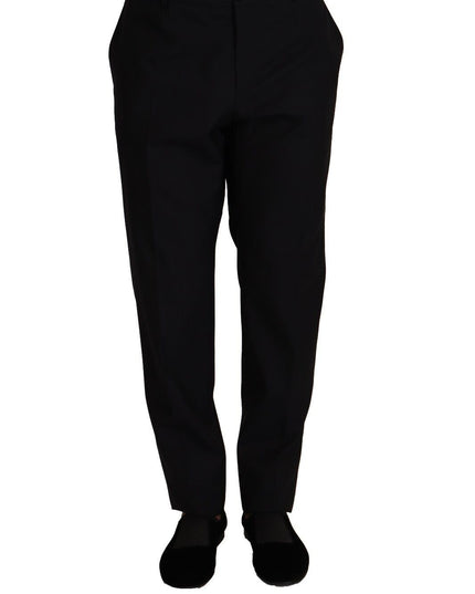 Dolce & Gabbana Blue Wool Silk Formal Trouser Dress Pants