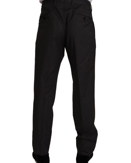 Dolce & Gabbana Gray Wool Formal Tuxedo Trouser Dress Pants