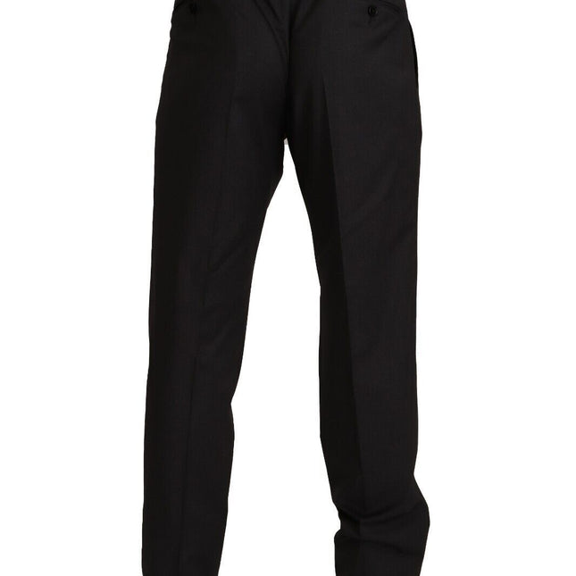 Dolce & Gabbana Gray Wool Formal Tuxedo Trouser Dress Pants
