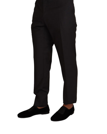 Dolce & Gabbana Gray Wool Formal Tuxedo Trouser Dress Pants