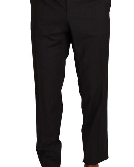 Dolce & Gabbana Gray Wool Formal Tuxedo Trouser Dress Pants