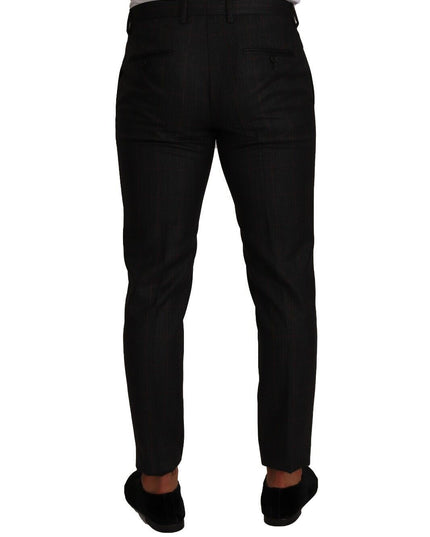 Dolce & Gabbana Gray Check Wool Formal Trouser Dress Pants