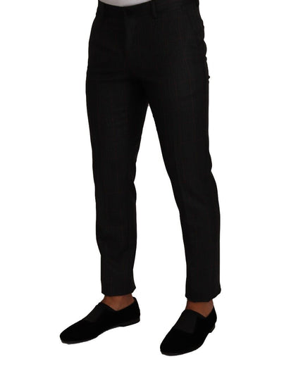 Dolce & Gabbana Gray Check Wool Formal Trouser Dress Pants