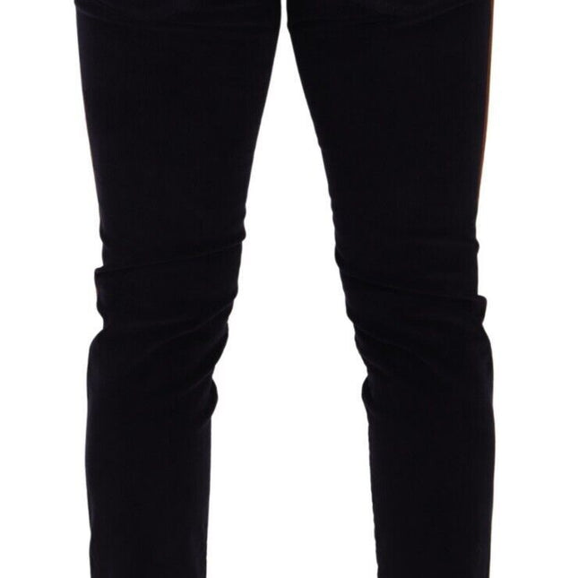 Dolce & Gabbana Blue Cotton Stretch Skinny Corduroy Jeans