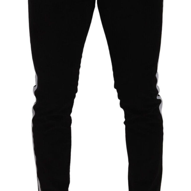 Dolce & Gabbana Black Cotton Stretch Skinny Corduroy Jeans