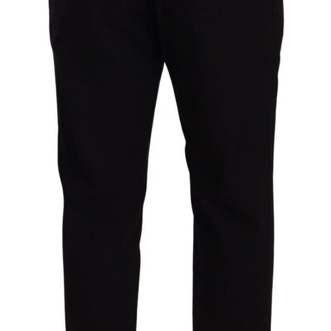 Dolce & Gabbana Black Cotton Stretch Chinos Trouser Jeans