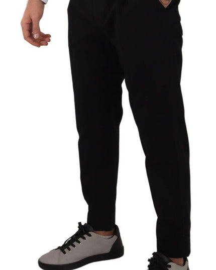 Dolce & Gabbana Black Cotton Stretch Chinos Trouser Jeans