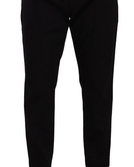 Dolce & Gabbana Black Cotton Stretch Chinos Trouser Jeans