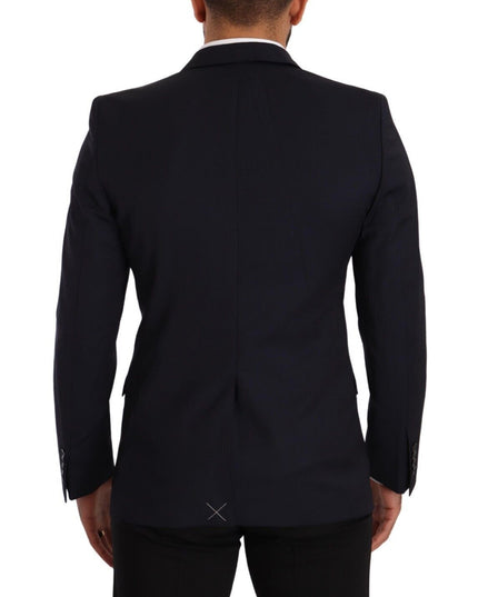 Dolce & Gabbana Dark Blue Single Breasted Coat MARTINI Blazer