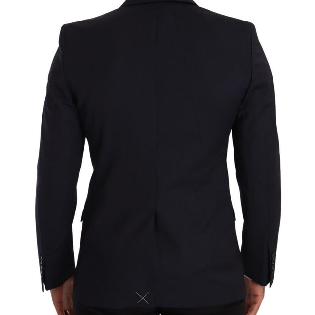 Dolce & Gabbana Dark Blue Single Breasted Coat MARTINI Blazer