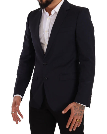 Dolce & Gabbana Dark Blue Single Breasted Coat MARTINI Blazer