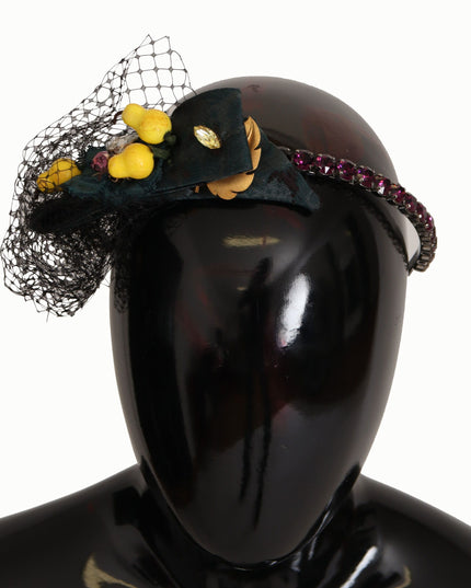 Dolce & Gabbana Purple Crystal Diadem Headband Lemons Sicily Tiara
