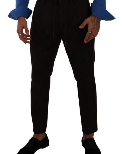 Dolce & Gabbana Bordeaux Wool Men Skinny Trouser Pants