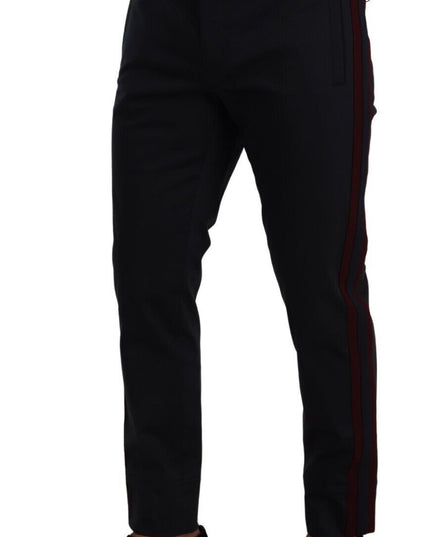 Dolce & Gabbana Blue Bordeaux Cotton Skinny Chino Pants