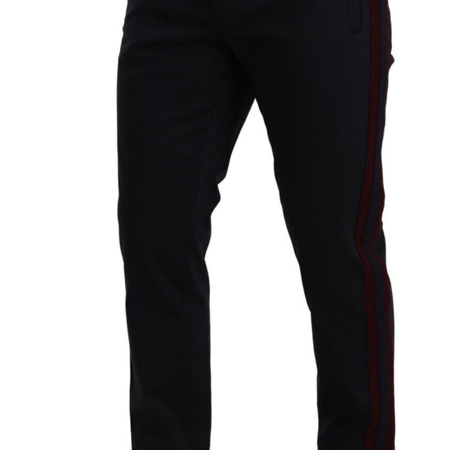 Dolce & Gabbana Blue Bordeaux Cotton Skinny Chino Pants