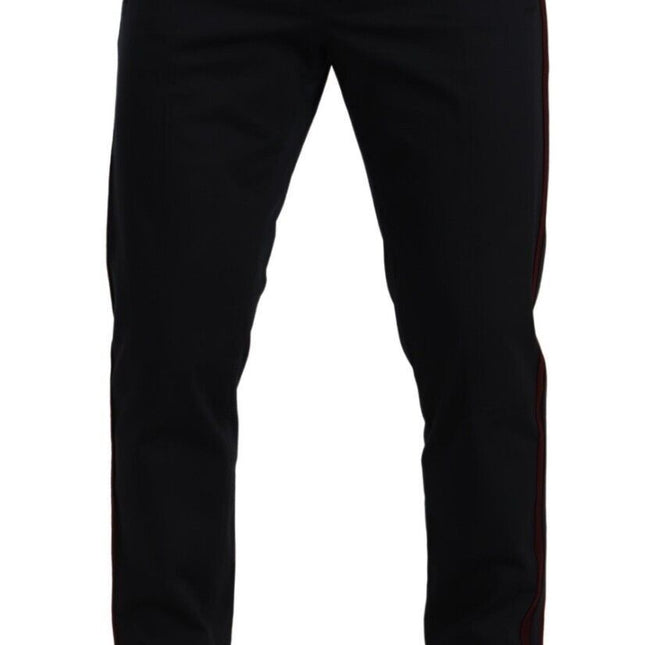 Dolce & Gabbana Blue Bordeaux Cotton Skinny Chino Pants